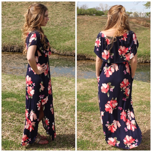 Floral Print Maxi Dress - Picture 3 of 5